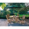 Lymington Octagonal 1.2m Folding Dining Set with 4 Newhaven Chairs