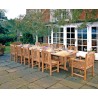 Winchester 12 Seater Teak 4m Rectangular Table with Armchairs and Side Chairs