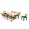 Rectory 8 Seater Teak 2.25 x 0.9m Table and Antibes Chairs