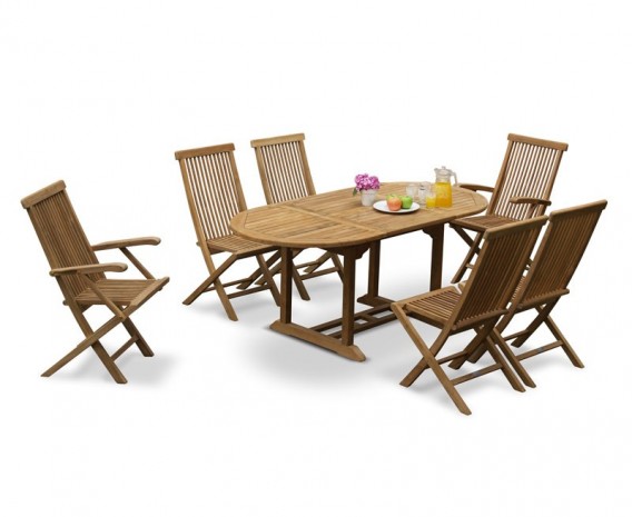 Oxburgh Curzon Single Leaf Extending Table & 6 Newhaven Chairs