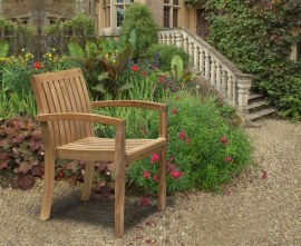 Rectory 6 Seater Outdoor Dining Set with Antibes Stacking Chairs