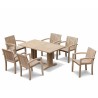 Rectory 6 Seater Teak 1.5m Rectangular Table and Antibes Chairs Set