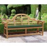 Lutyens-Style 4 Seater Teak Garden Bench - 1.95m