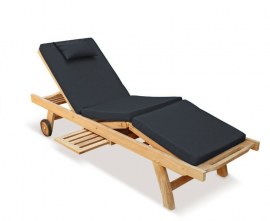 Reclining Sun Lounger with Wheels