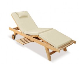 Wooden Reclining Sun Lounger