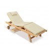 Wooden Reclining Sun Lounger