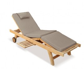 Teak Sun Lounger with Cushion