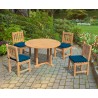 Sissinghurst 4 Seater Round 1.2m Dining Set with Kennington Chairs