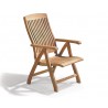 Cannes Teak Reclining Garden Chair