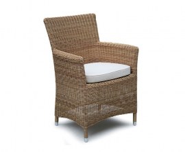 Verona Loom Weave Garden Armchairs with Rectory 2.25m Table