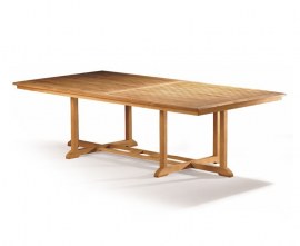 Large Rectangular Teak Outdoor Dining Table | Big  Teak Rectangle Garden Dining Table