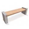 Gallery Teak and Granite Outdoor Bench – 1.9m