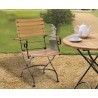 Café Folding Garden Bistro Armchair - Black