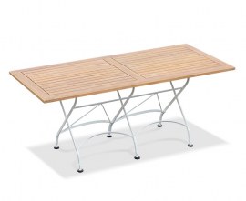Café Rectangular Folding Bistro Table White - 1.8m