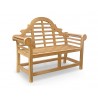 Lutyens-Style Teak Garden Bench - High Back - 1.35m