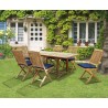 Winchester 6 Seater Teak 1.8m Rectangular Table with Cannes Dining Chairs