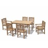 Hampton 6 Seater Rectangular 1.5m Dining Set with Kennington Chairs