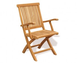 Brompton Teak Folding Armchairs