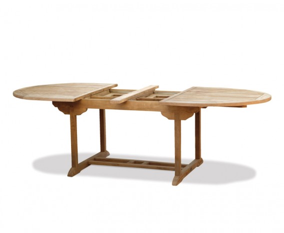 Oxburgh Teak Oval Extending Garden Table – 1.8m - 2.4m