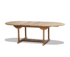 Teak Oval Extendable Dining Table