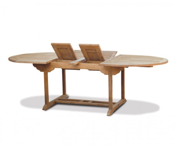 Oxburgh Teak Oval Extending Garden Table – 1.8m - 2.4m