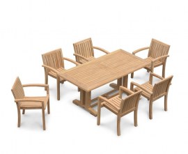 Rectory Teak Rectangular Outdoor Dining Set