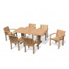 Rectory 6 Seater Teak 1.8 Rectangular Table and Antibes Chairs Set