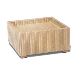 Rattan garden ottoman