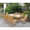 Byron 8 Seater Teak 1.8m Gateleg Dining Set with Palma Dining Chairs