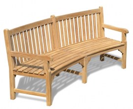 Lansbury Teak Curved Garden Bench