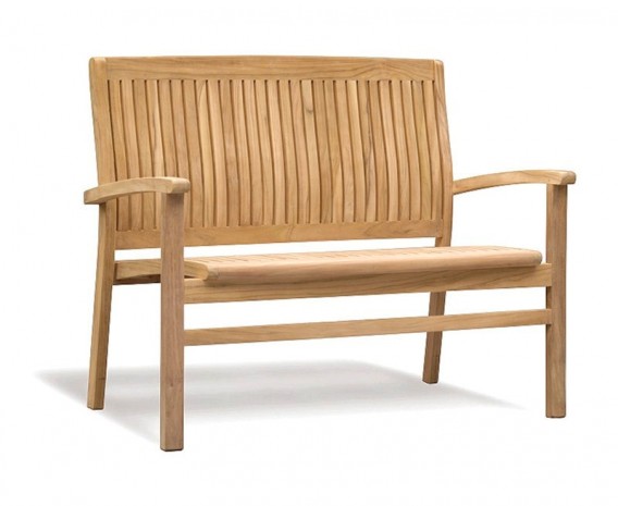 Cannes Teak Outdoor Stacking Bench - 1.2m