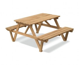 Teak Heavy Duty Garden Picnic Bench - 1.2m