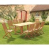 Byron 8 Seater Teak 1.8m Gateleg Dining Set with Cannes Dining Chairs