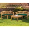 Apollo Banana Bench Conversation Set with Cotswold Coffee Table