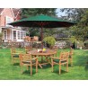 Lymington 6 Seater Octagonal 1.5m Dining Set with Sussex Armchairs