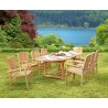 Oxburgh 1.8-2.4m Extendable Dining Set with Cannes Chairs