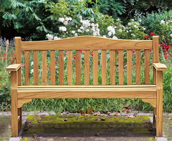 Runnymede 3 Seater Teak Garden Bench - 1.5m