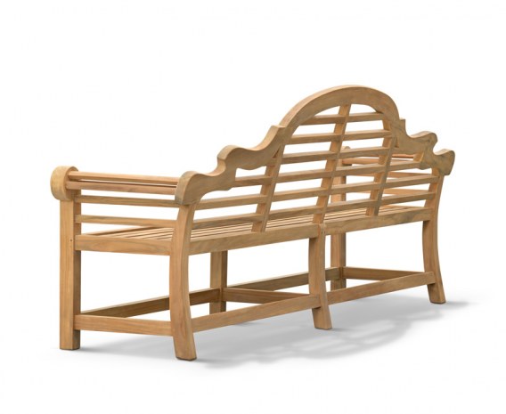 Extra-Large Teak Lutyens-Style Garden Bench - 2.7m