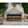 Lutyens-Style Decorative Teak Garden Bench