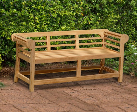 Lutyens-Style Low Back Outdoor Bench