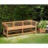 Teak Low Back Lutyens-Style Outdoor Bench - 1.95m