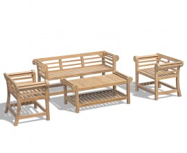 Low Back Lutyens Teak Conversation Set