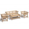 Low Back Lutyens Teak Conversation Set