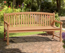 Gloucester Teak 4 Seater Garden Bench - 1.8m