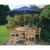 Sissinghurst 6 Seater Round 1.5m Dining Set with Sussex Armchairs