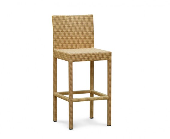 Outdoor Wicker Rattan Bar Stool with Back