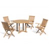 Sissinghurst 4 Seater Round 1.2m Dining Set with Oxburgh Chairs