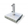 Square Granite Parasol Base with Wheels - 25kg