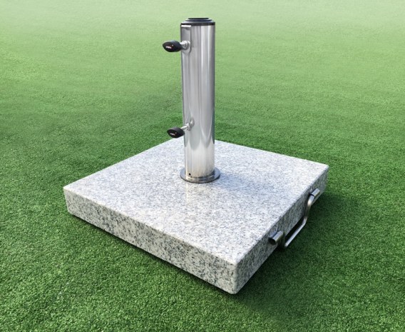 Square Granite Parasol Base with Wheels - 25kg