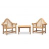 Winchester Coffee Table Set with Lutyens-Style Armchairs